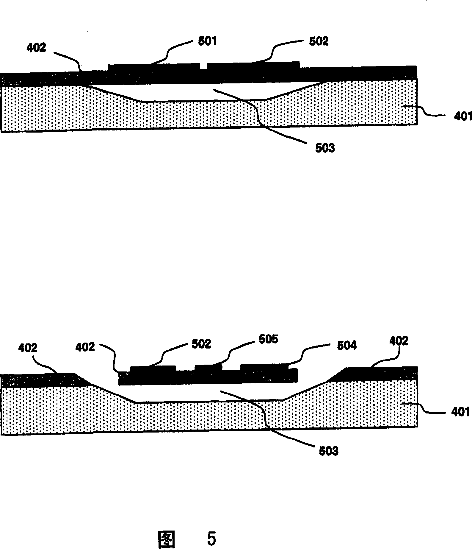 Flow sensor transducer with dual spiral wheatstone bridge elements