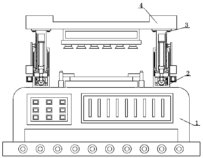 Lifting device for coating device and preparation method of lifting device