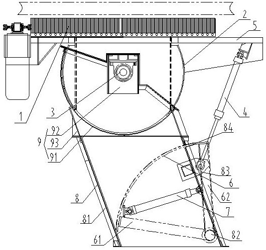 Loading chute device and method based on omnibearing loading