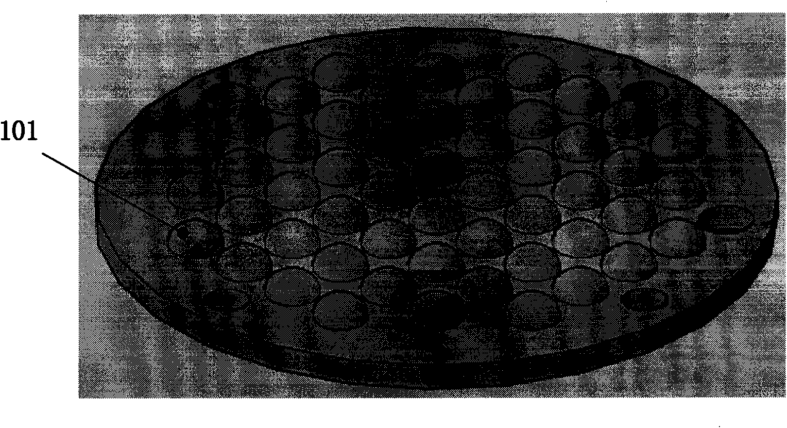 Non-imaging optical directional light distribution lens of LED light source