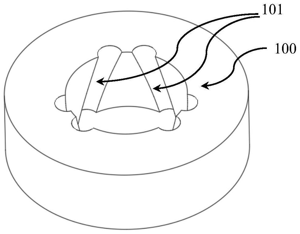 Closed multidirectional die forging forming die and forming method for VL-shaped ball cage cylindrical shell