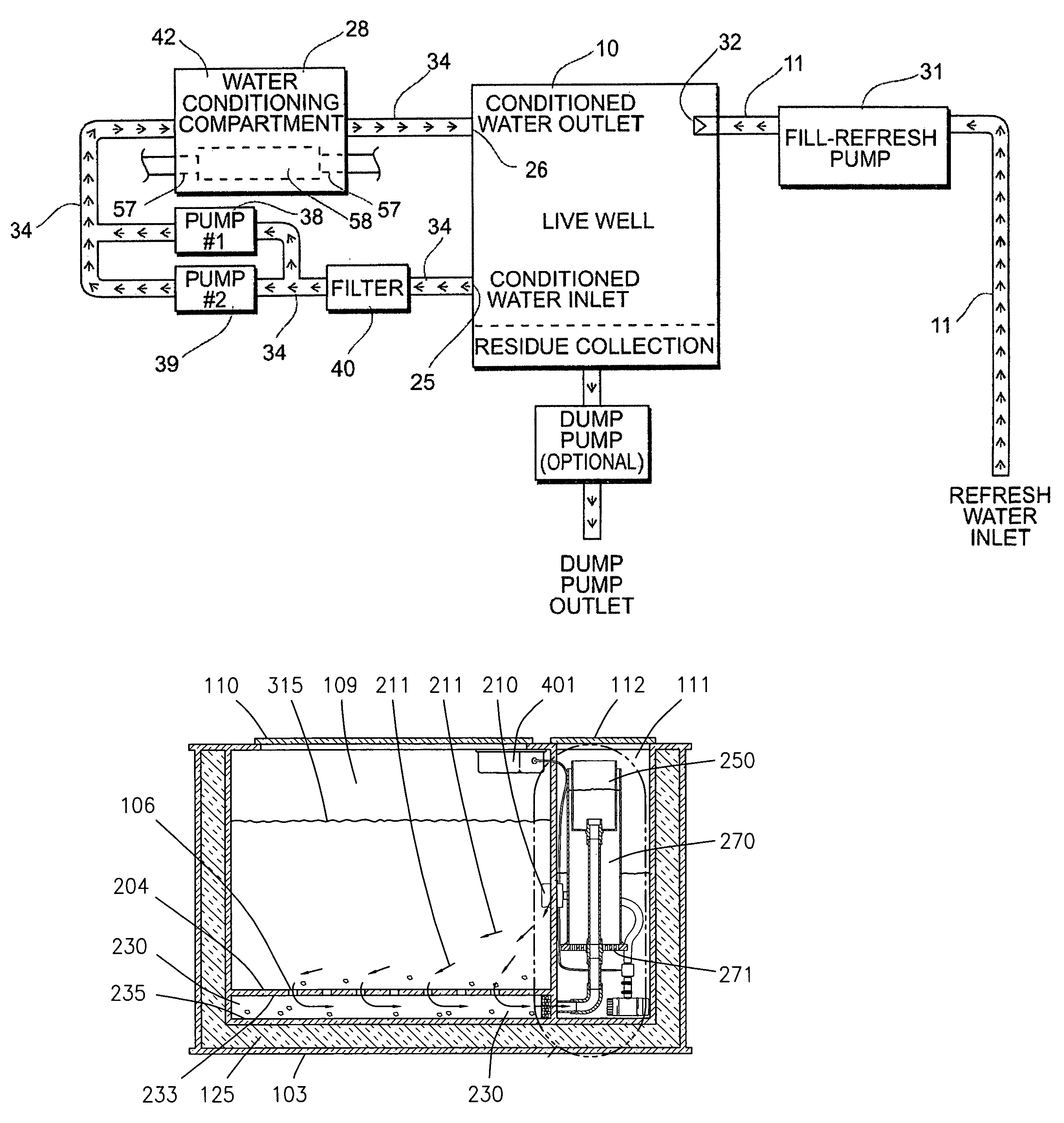 Fish or fish bait life preservation apparatus and method