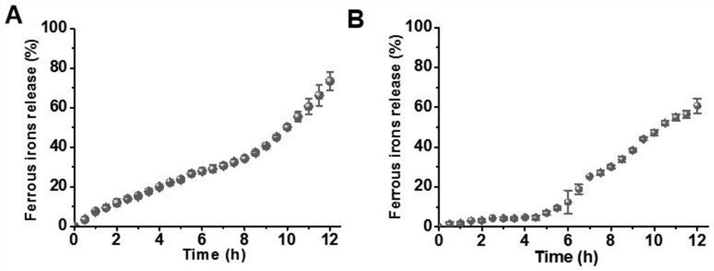 Application of ferrous ions in preparation of product for treating bacterial infection