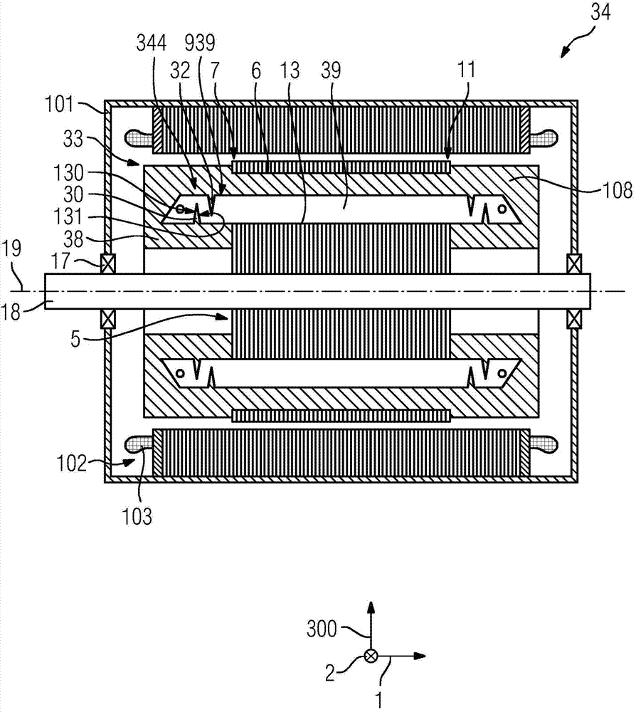 Cage rotor and bar comprising a notch