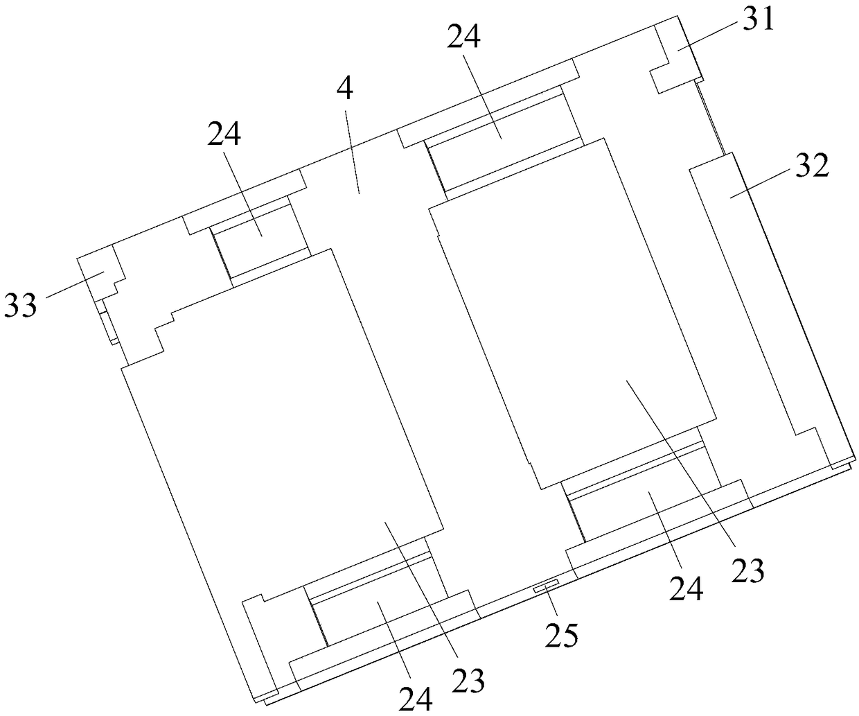 Semiconductor element with double-sided heat conduction and heat radiation structure