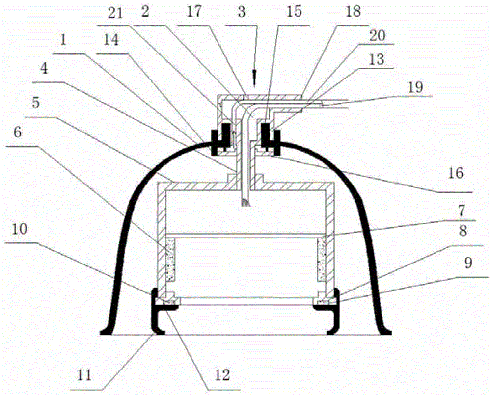 Adsorption type moxibustion head fixing device