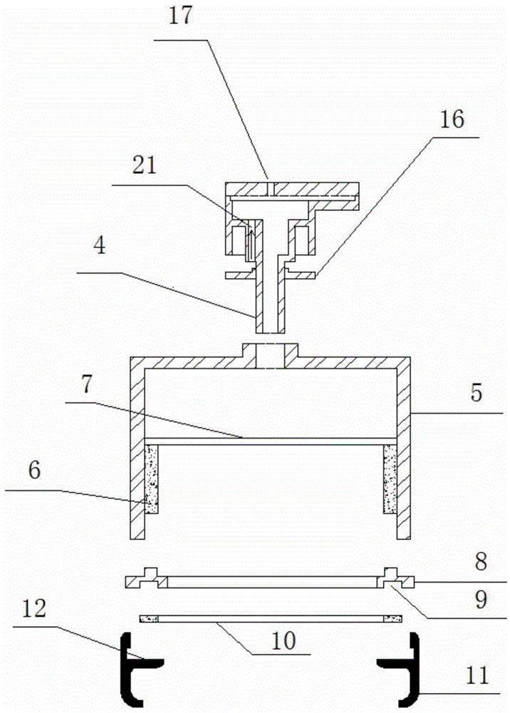 Adsorption type moxibustion head fixing device