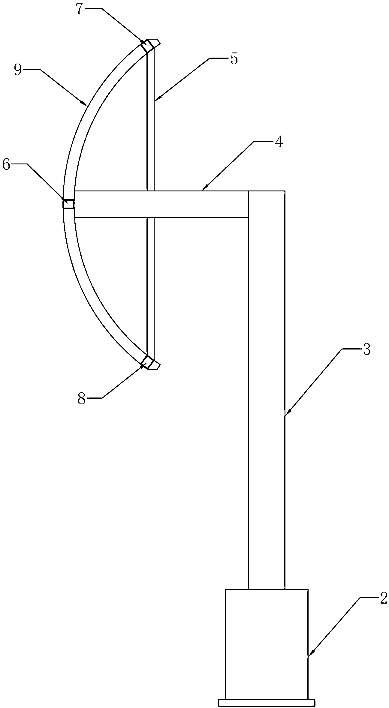 Circular-arc wind deflector