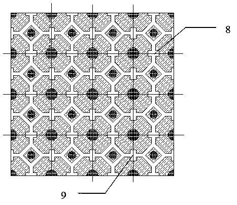 Four-wafer LED display lamp bead structure