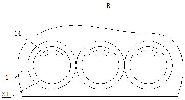 Rubber pre-forming cooling device for production of damping component of washing machine