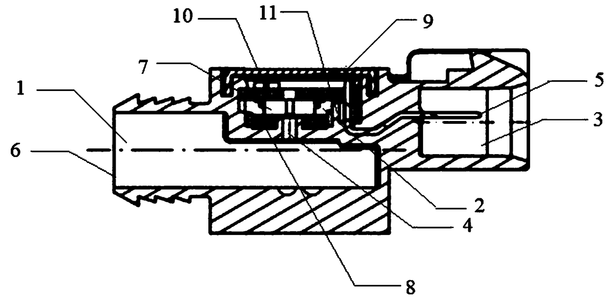 Automobile brake booster vacuum degree sensor and pressure intensity difference detection method and preparation method thereof