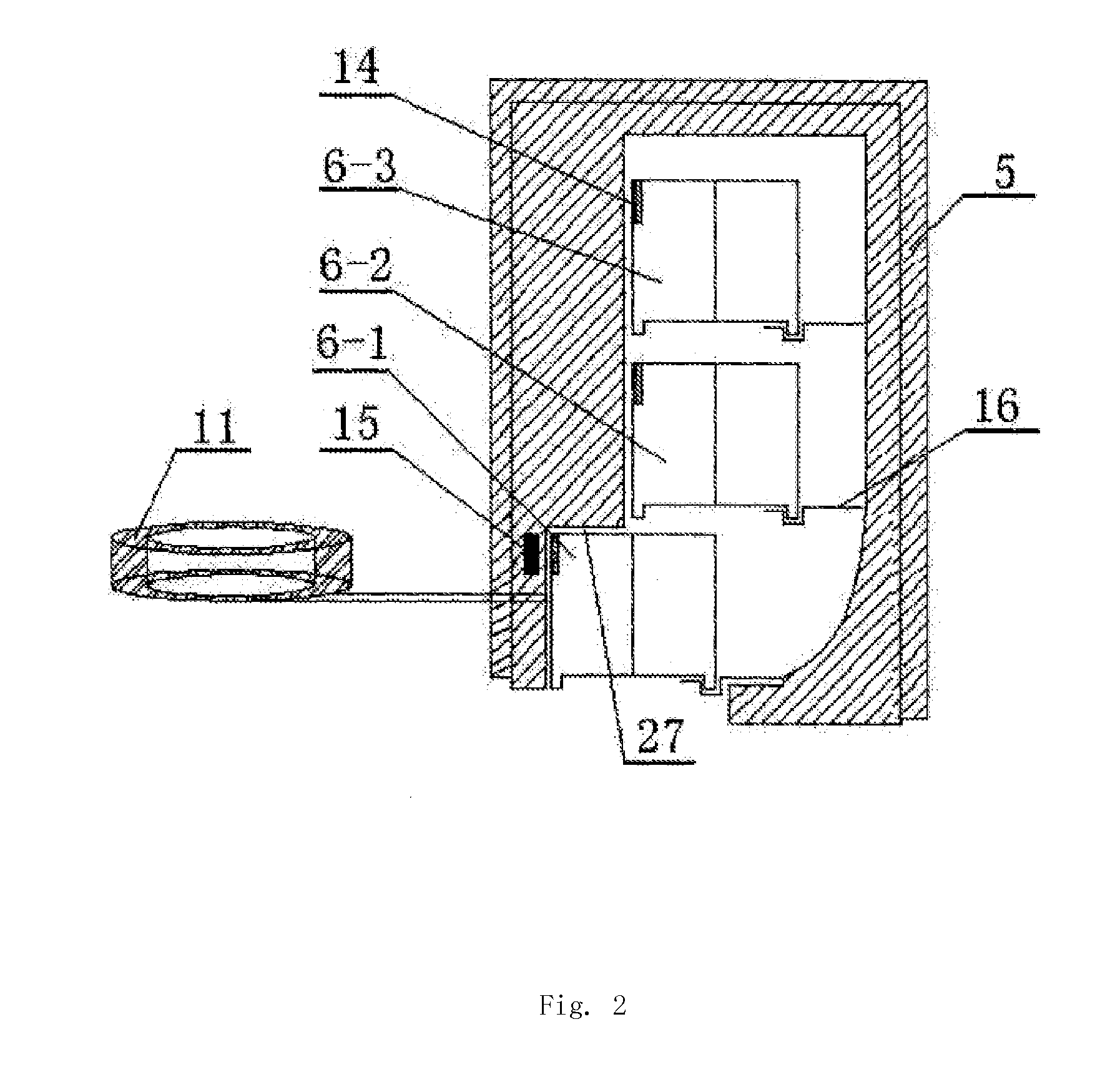 No-freewheeling arc lightning protection gap protecting device