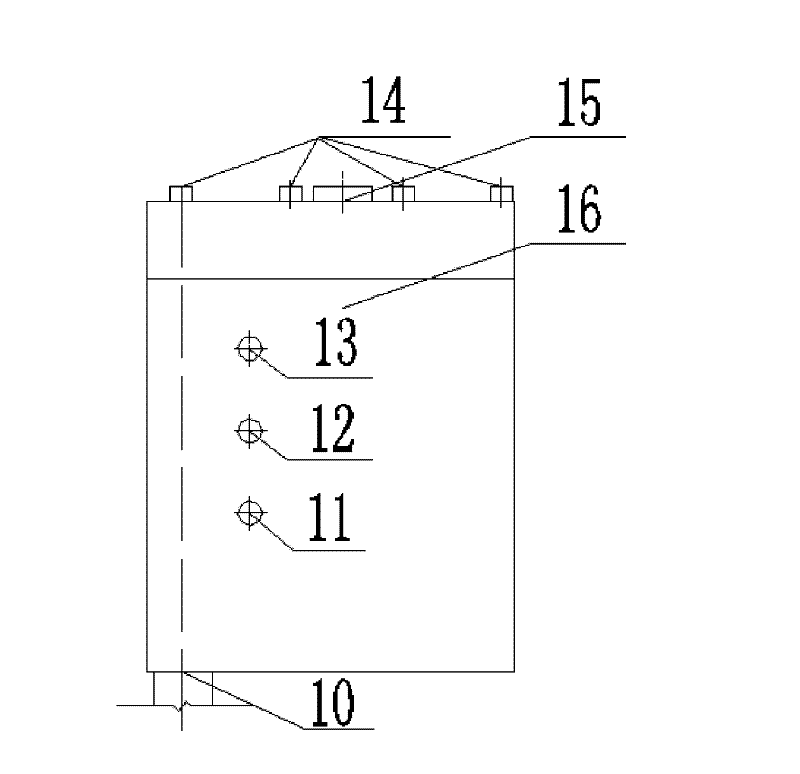 Experimental device for simulating isothermal coupling process of two airflows under underground railway environment by use of liquid