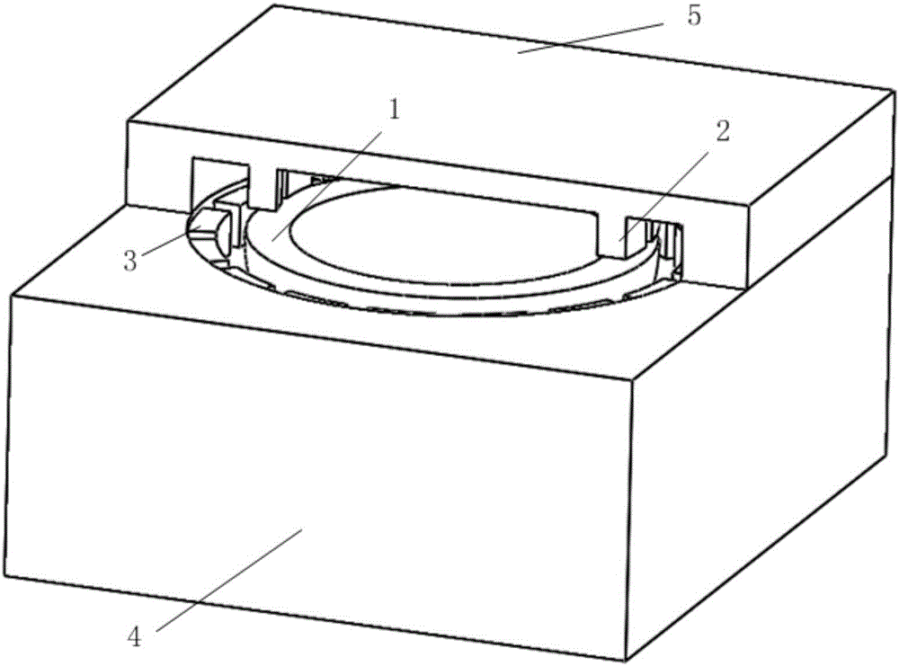 Adjacent-face-double-discrete-electrode distributed micro gyroscope and preparing method thereof