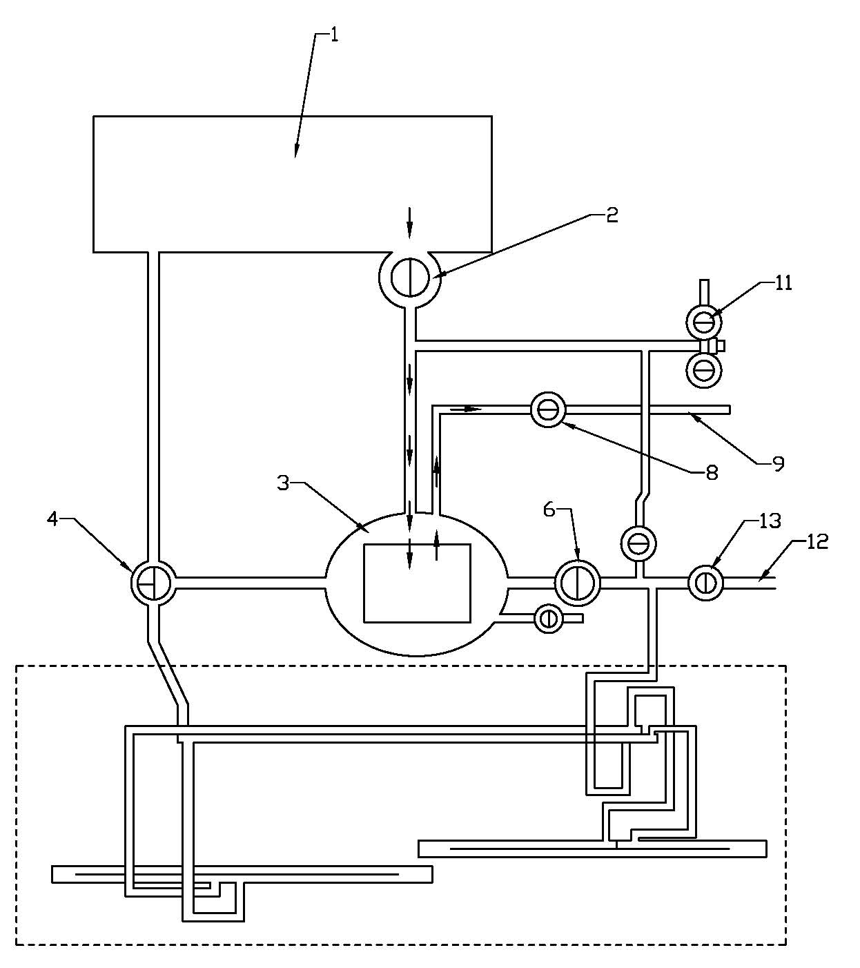 Asphalt distributing, cleaning and recovering system