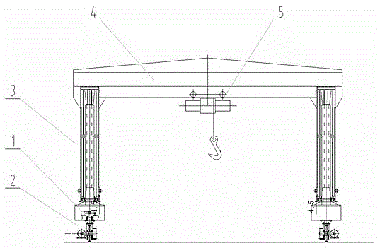 Trackless portal crane