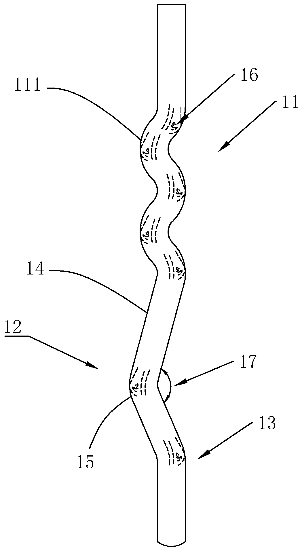 Single row interval conveying method of water-feeding monomer material