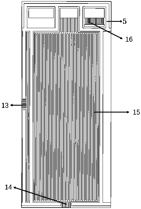 Short-range straight-line bipolar plate for fuel cell