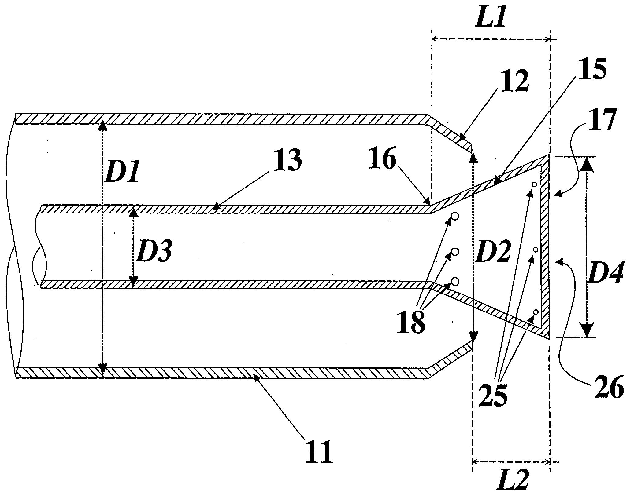 Method for Burning of Gaseous and Burner