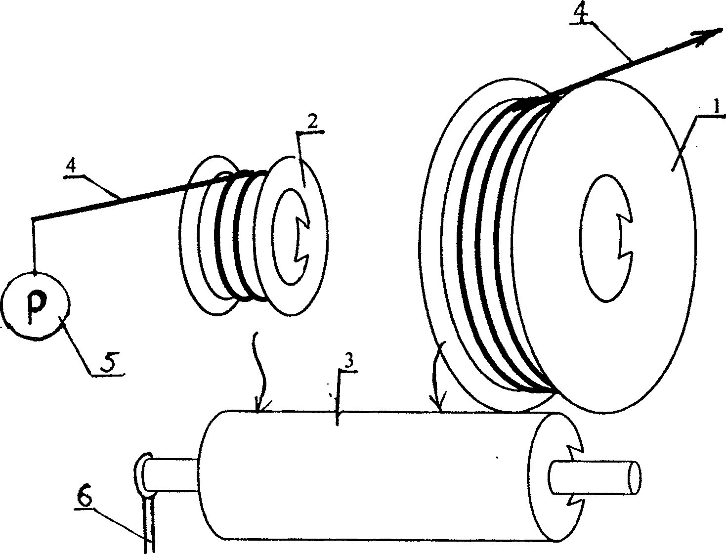 Rotation type damping device with variable specific travel