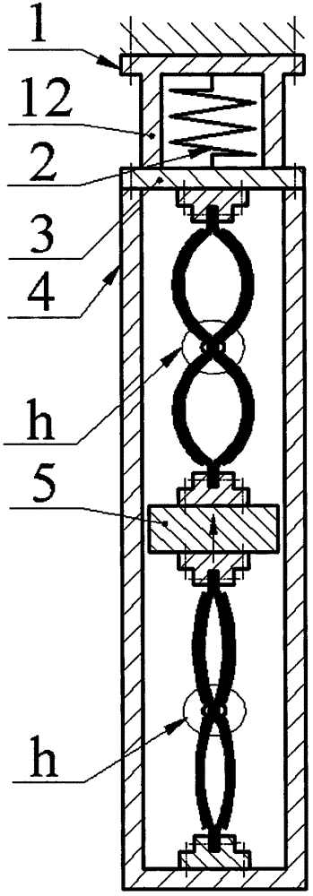 A tension-compression vibration energy harvester