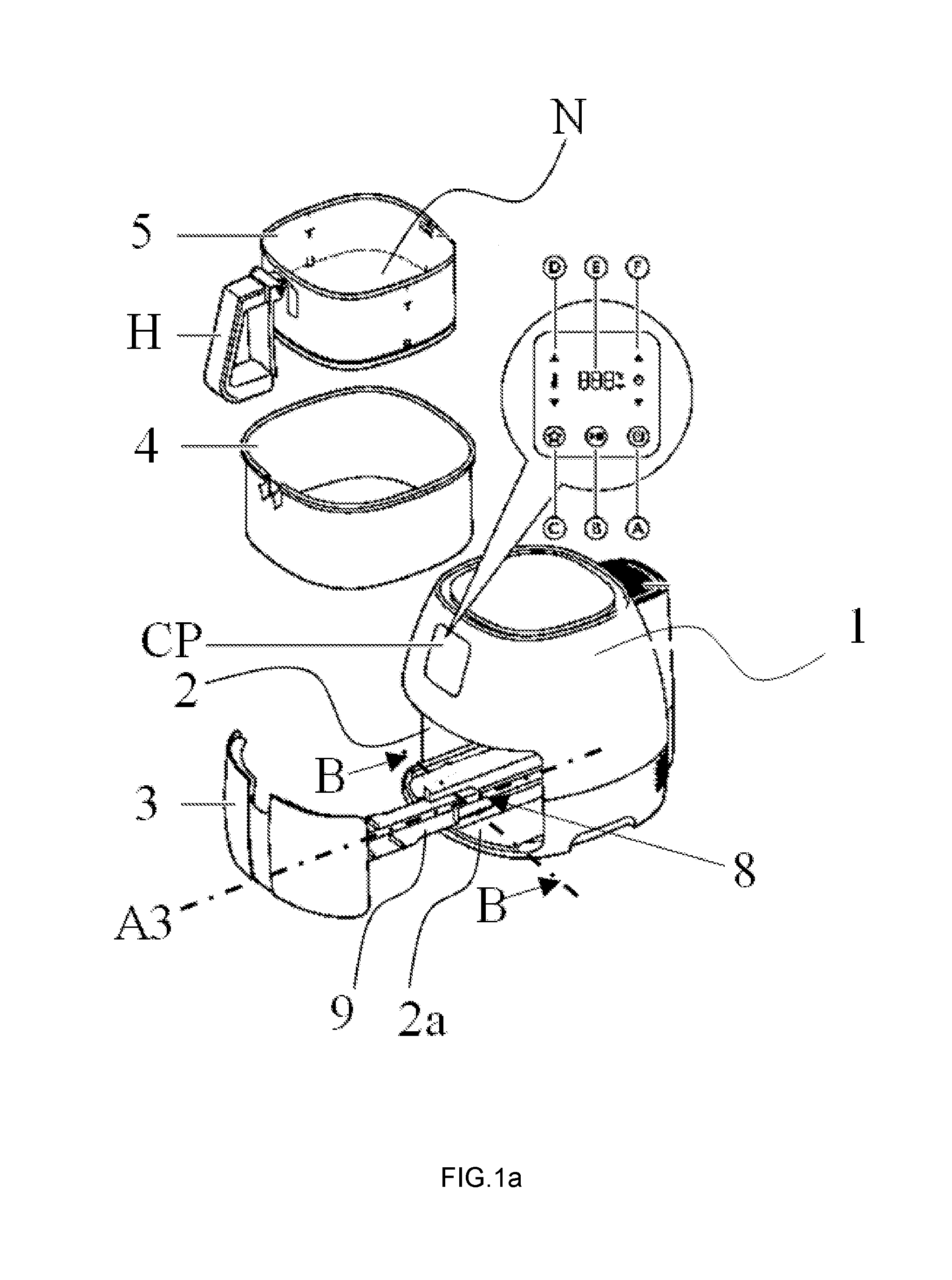 Apparatus for preparing food having a drawer with a sliding mechanism