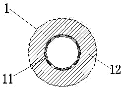 Automobile fuel oil evaporative rubber tube with composite structure and manufacturing method for automobile fuel oil evaporative rubber tube