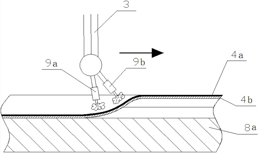 A progressive laser shock continuous riveting method and device