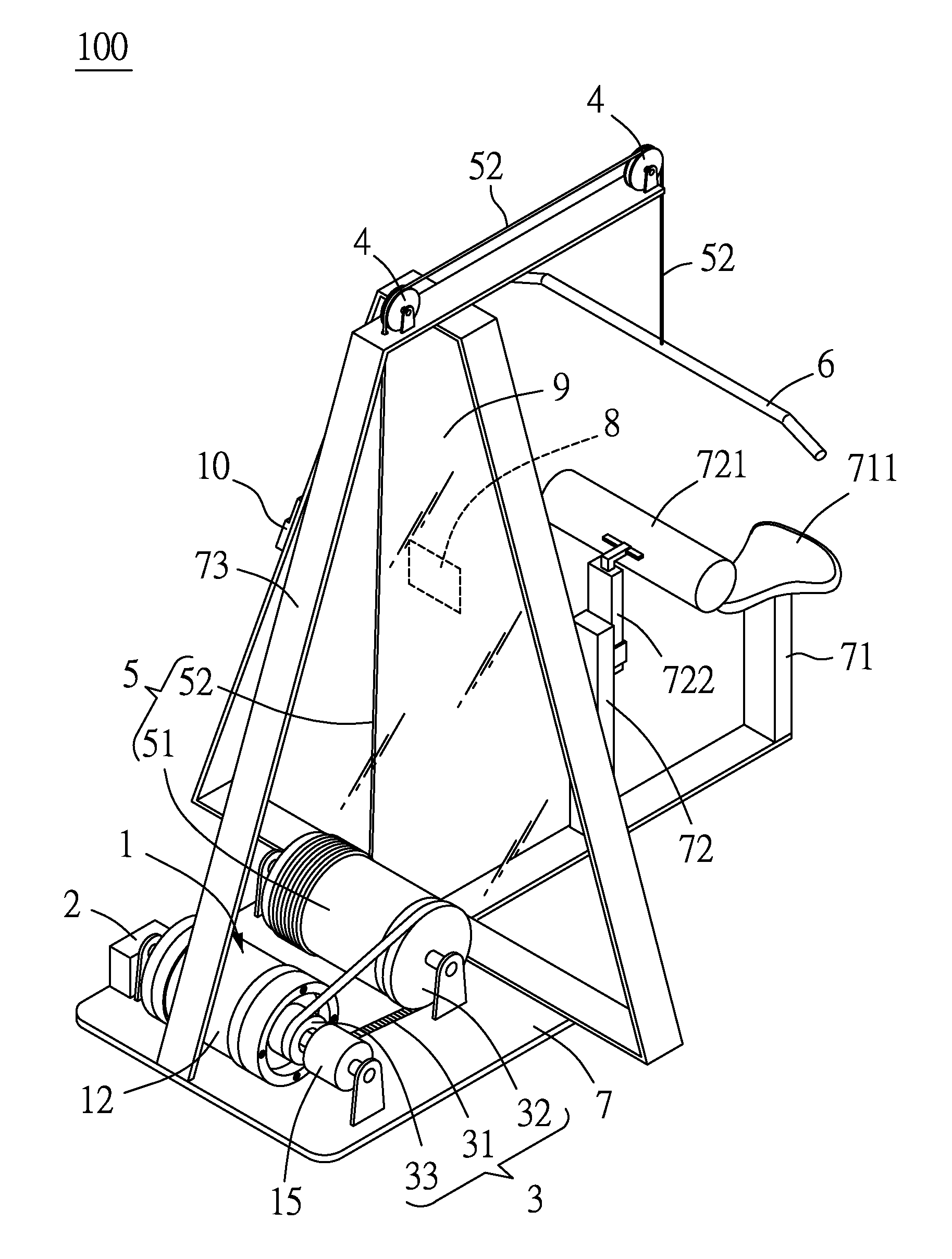 Lat pulldown fitness device