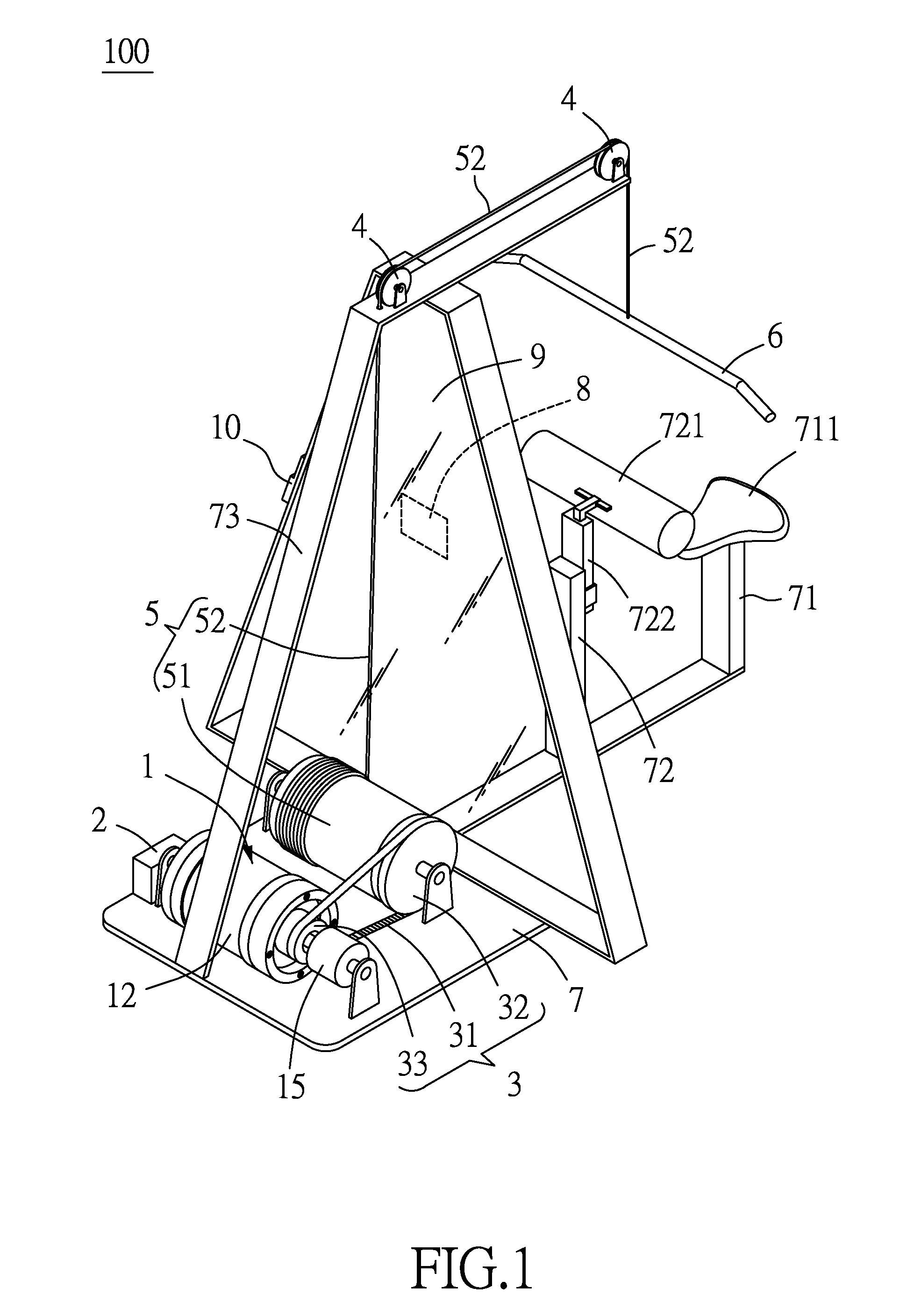 Lat pulldown fitness device