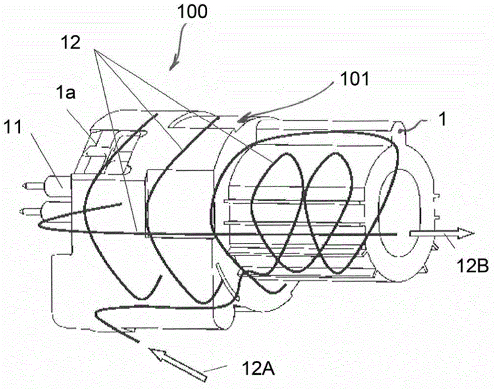 Fast heat-up of a thermal conditioning device e.g. for coffee machine