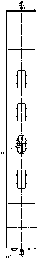 A concave-bottomed flat car used for maintenance of urban rail vehicles