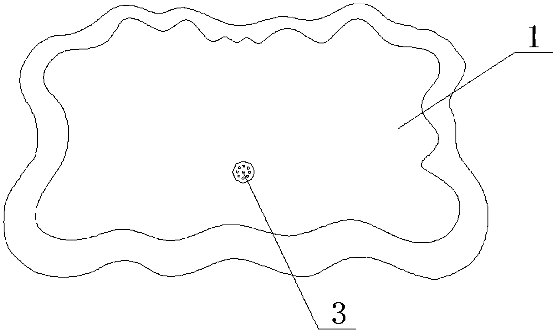 Large hollow ceramic tea tray and manufacturing method thereof