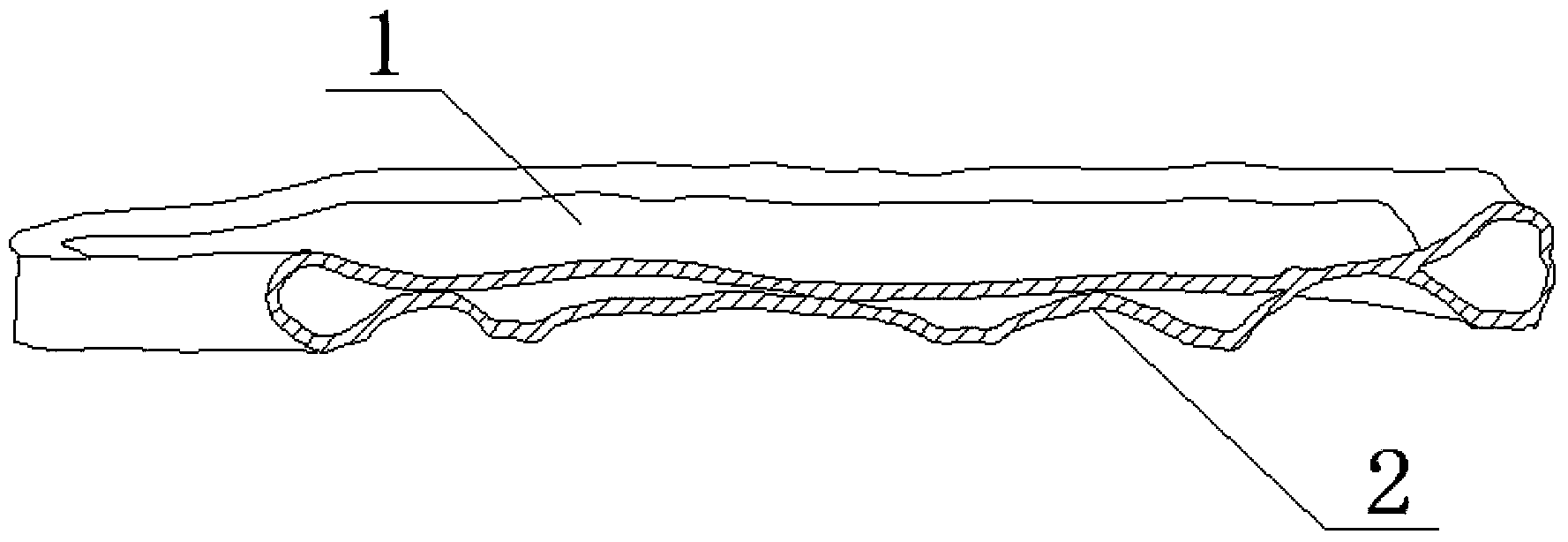 Large hollow ceramic tea tray and manufacturing method thereof