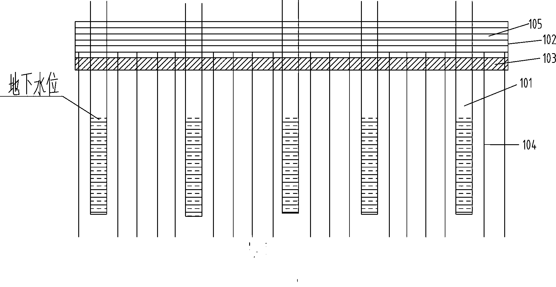 Soft soil foundation combined treatment method