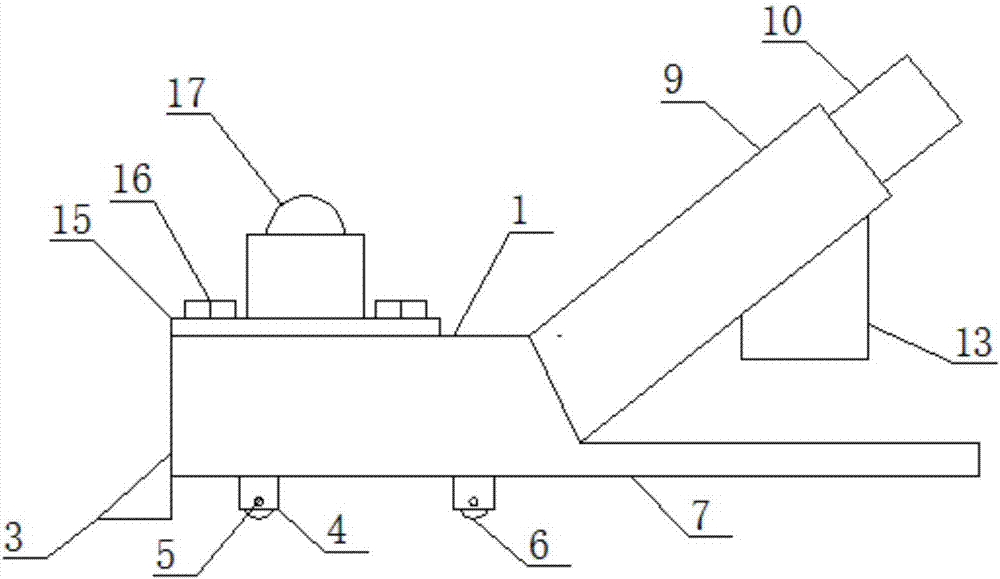 Agricultural granulate crop collecting device