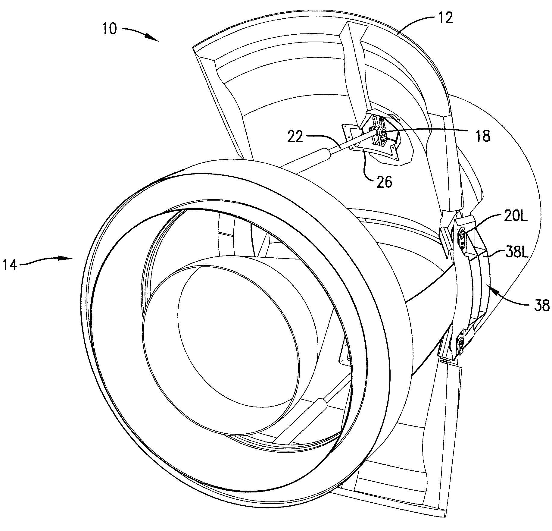 System for adjustment of thrust reverser pivot door