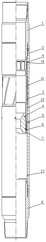 Sliding sleeve structure for permanent completion and application method thereof