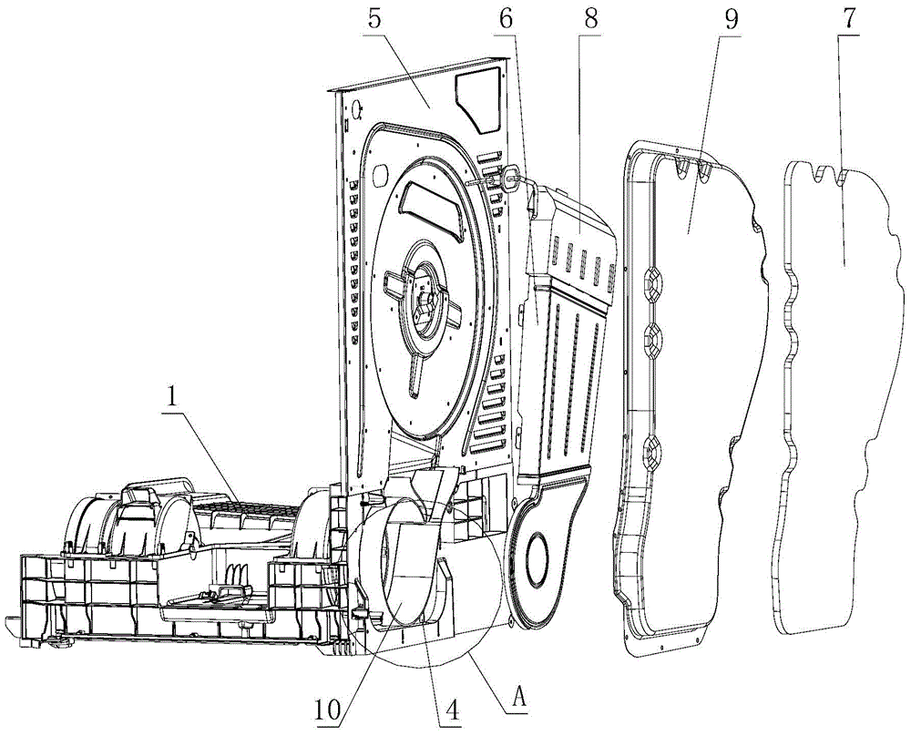 Condensed water drainage structure for clothes dryer and clothes dryer