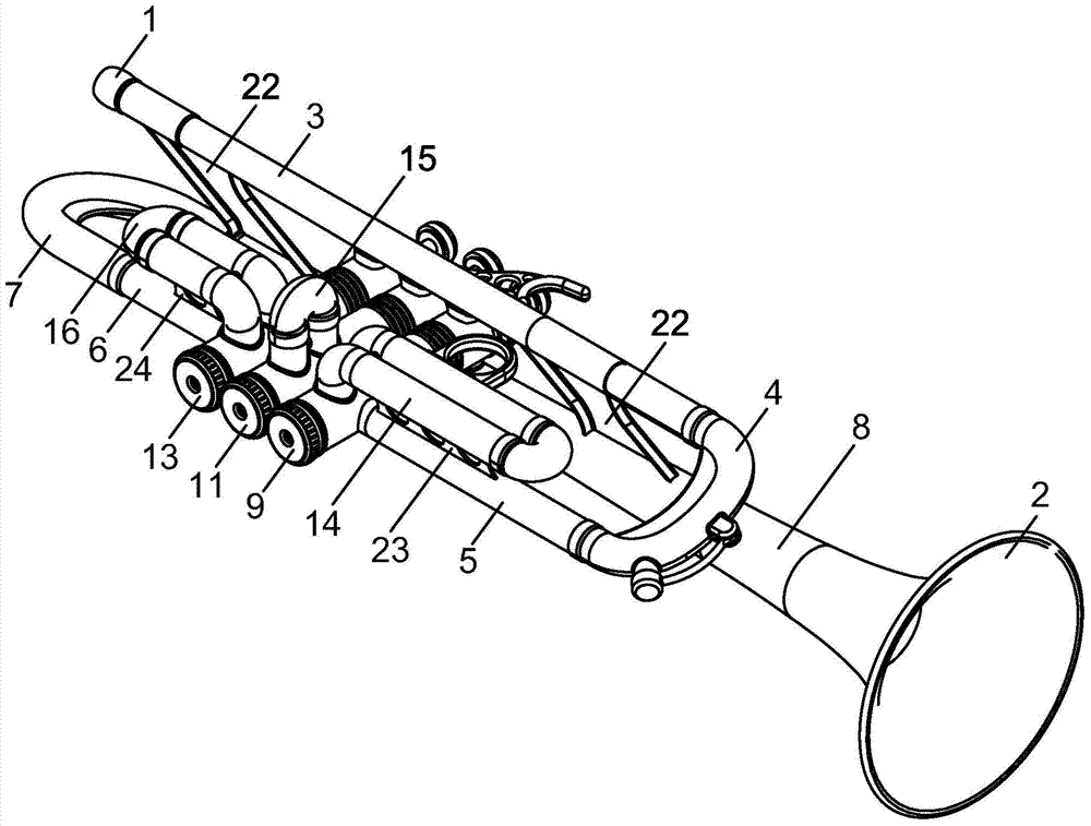 a plastic trumpet