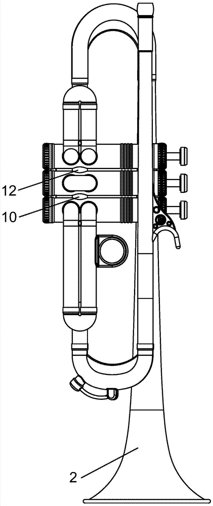 a plastic trumpet