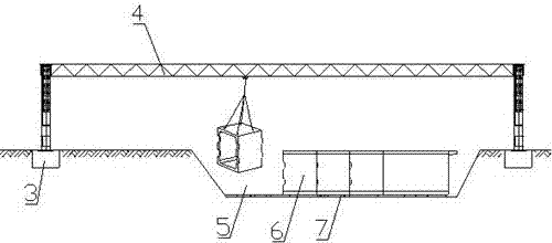 Construction method for prefabricated box culvert above running subway shield interval structure