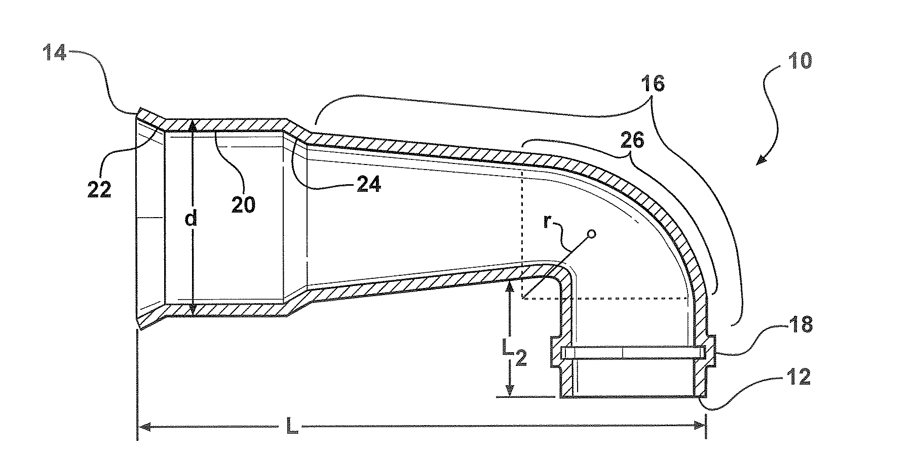 Method of forming a heater core connector