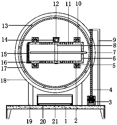 Drum-type drying device for dendrobium officinale processing