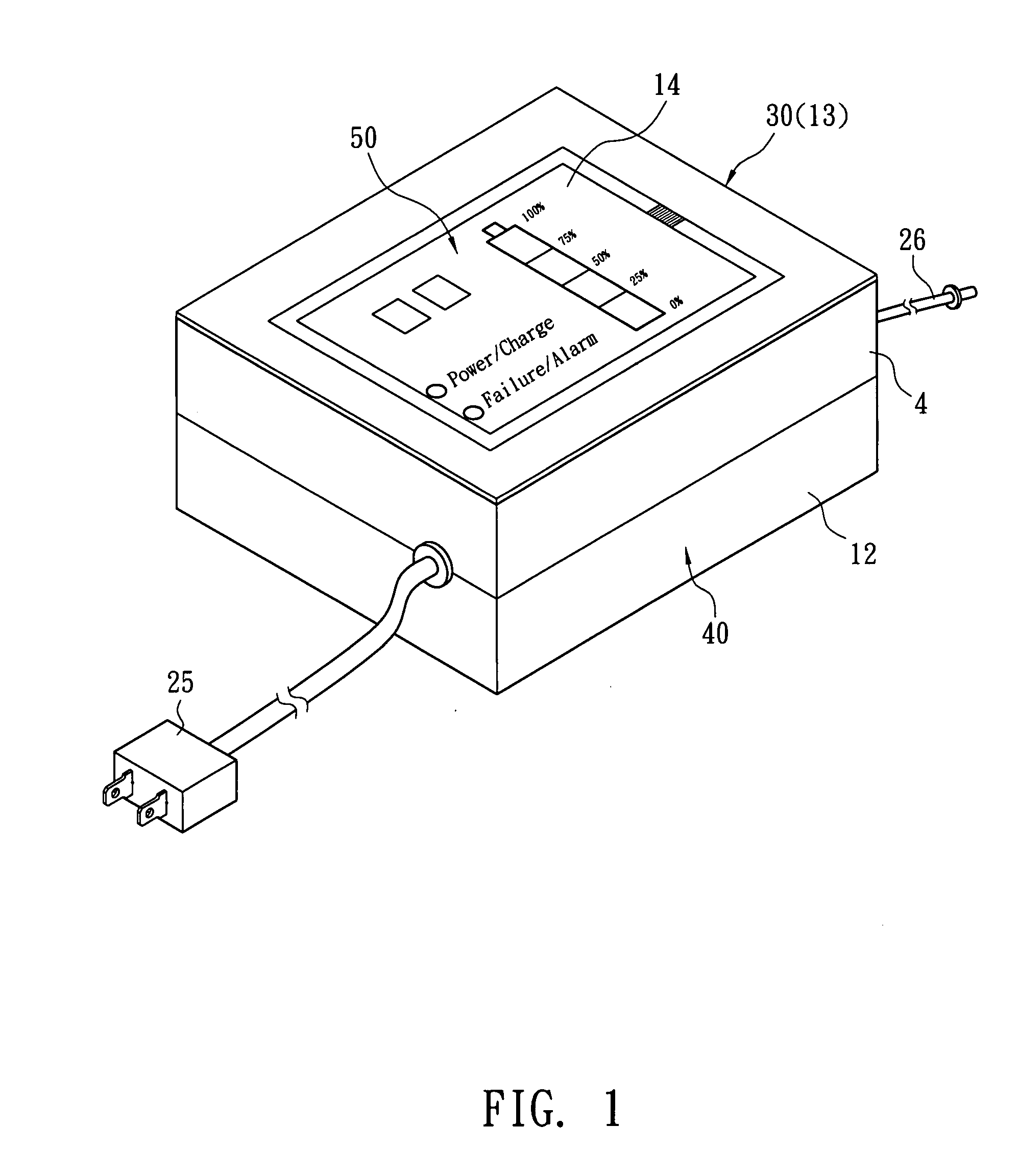 Battery charger with electroluminescent panel