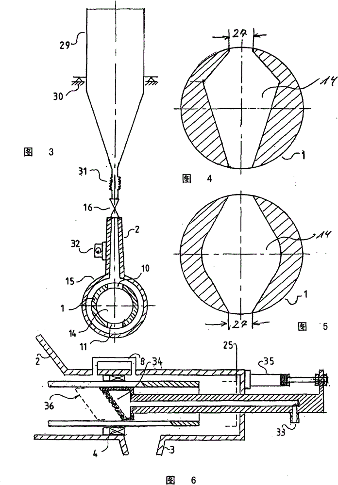 Dosing and/or transport of powdery and/or pourable solids