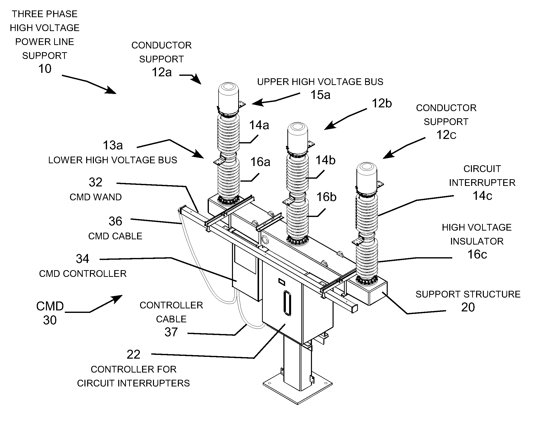 Current monitoring device for high voltage electric power lines