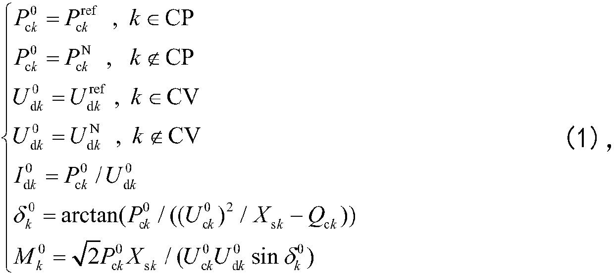 Flexible DC-containing AC/DC hybrid system power flow alternating iterative computation method