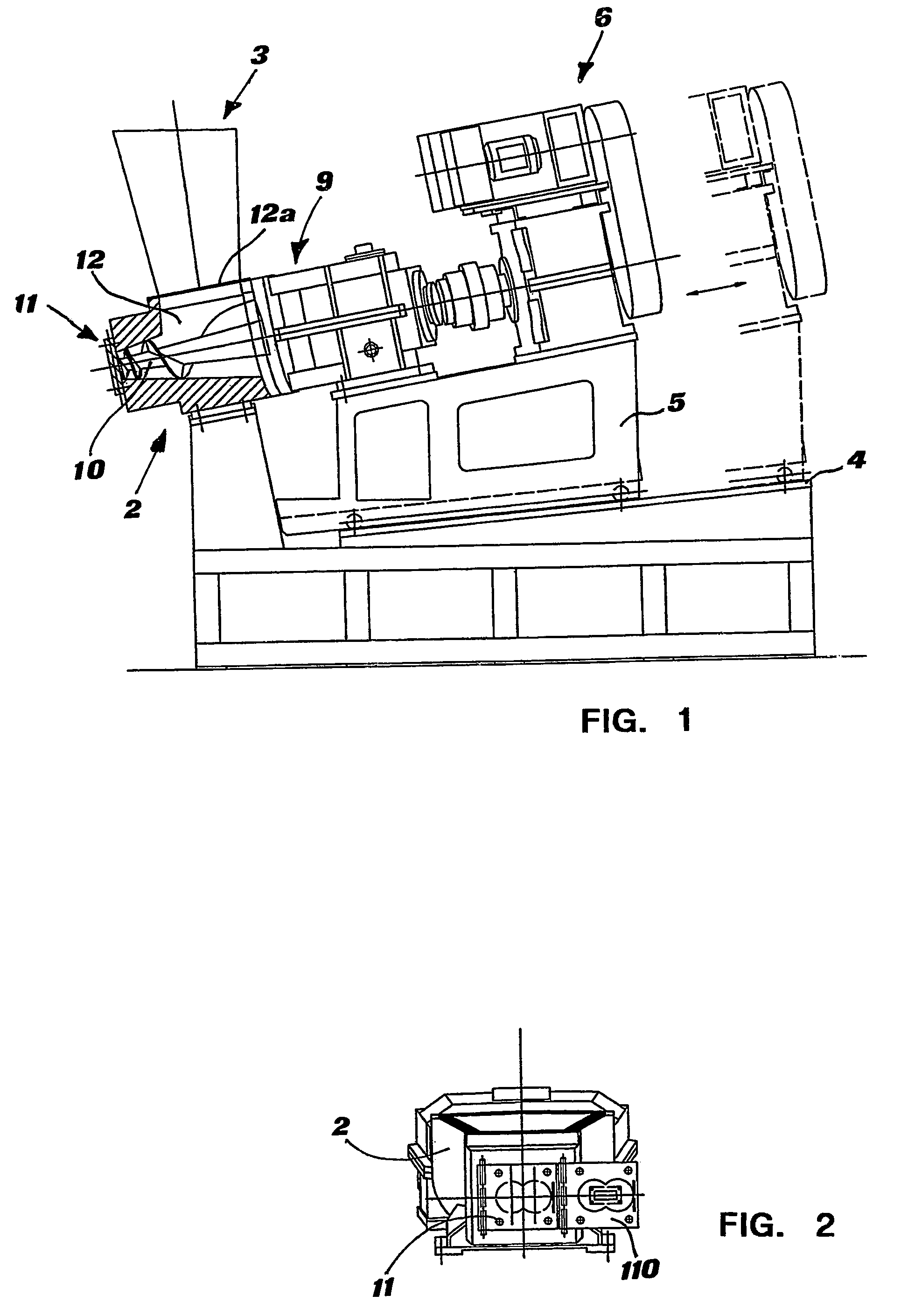 Machine for mixing and extruding rubber-based and silicone-based plastic materials and method therefor