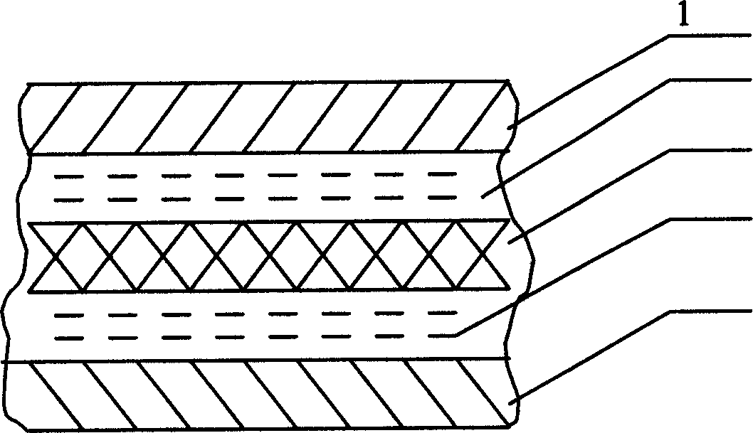 Polyethylene polypropylene water-proof coiled-material with reinforced inner layer and its prodn. method